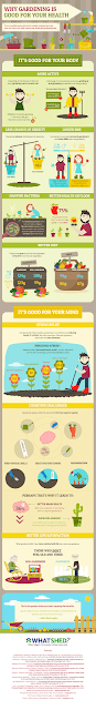 Info graphic: Health Benefits Of Gardening Info graphic: Health Benefits Of Gardening